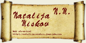 Natalija Miškov vizit kartica